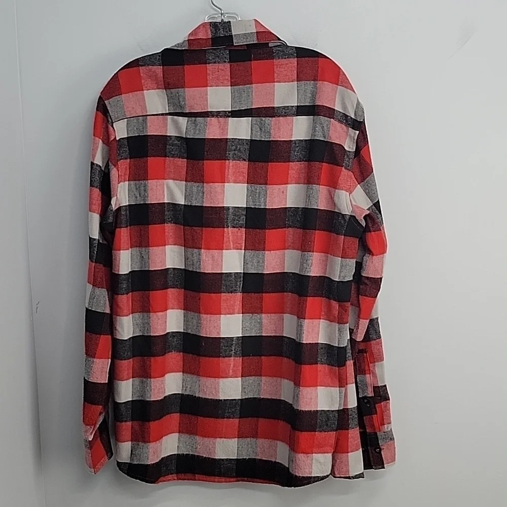 POLO Ralph Lauren Red Black Flannel Plaid Button Down Men's Large